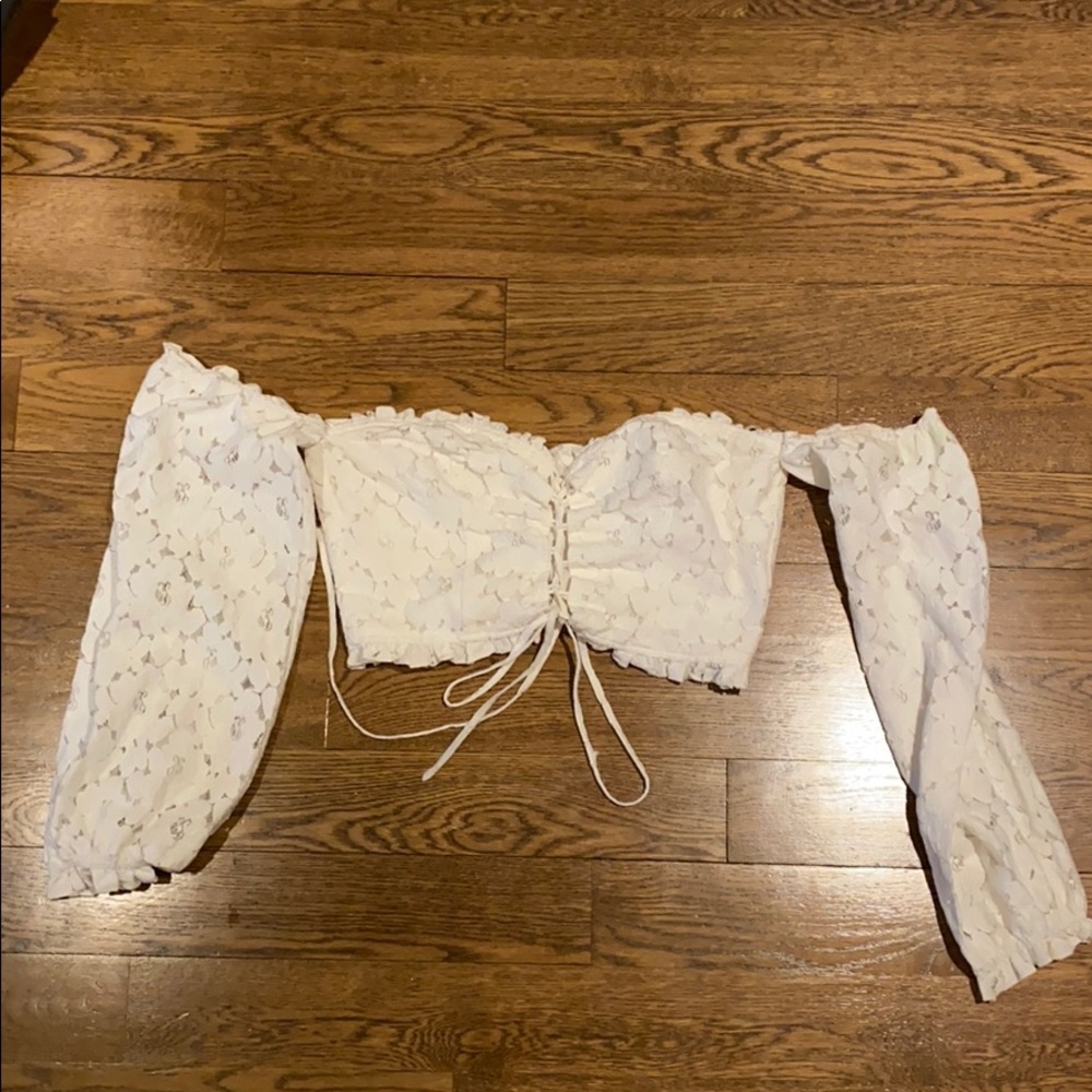 White off the shoulder top